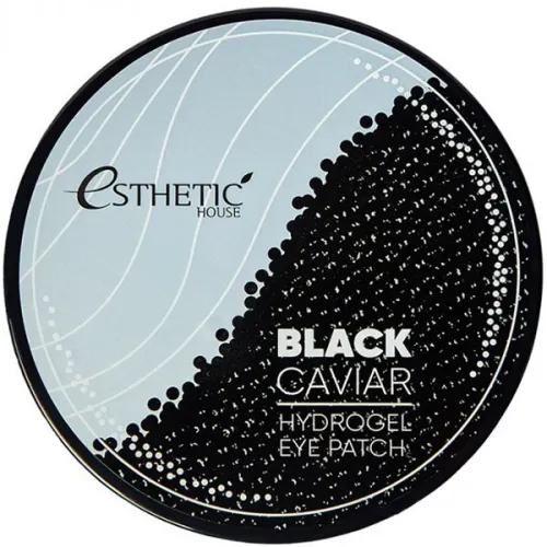 Гідрогелеві патчі для очей Esthetic House Black Caviar Hydrogel Eye Patch з екстрактом чорної ікри