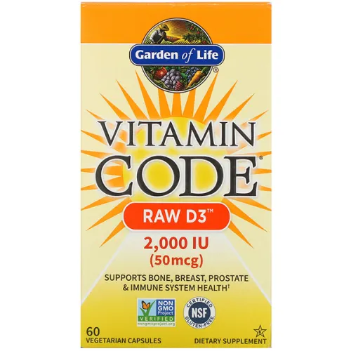 Сырой витамин D3 Garden of Life Vitamin Code Raw D3 50 mcg