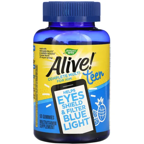 Мультивитаминный жевательный комплекс для мальчиков-подростков Nature’s Way Alive! Teen Multi for Him