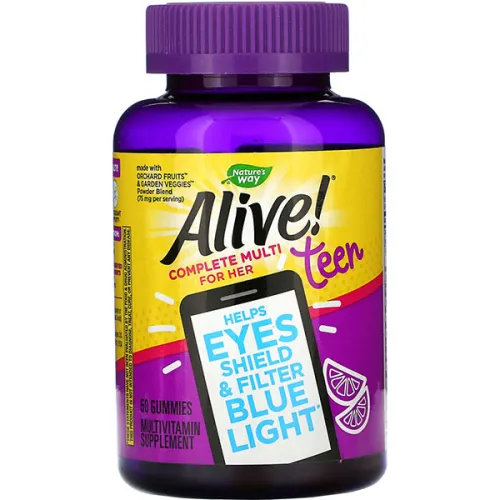 Мультивитаминный жевательный комплекс для девочек-подростков Nature’s Way Alive! Teen Multi for Her