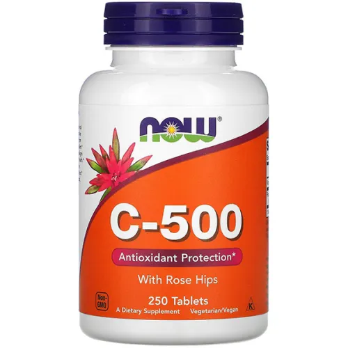 Витамин C Now Foods C-500 с шиповником, 500 мг.