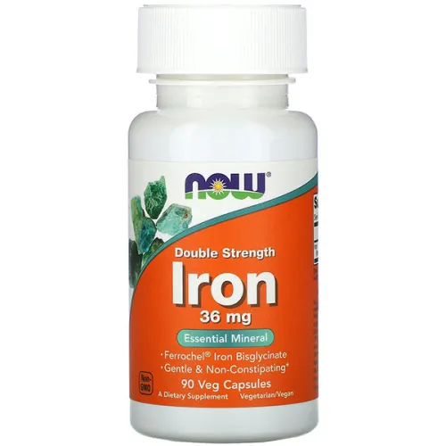 Железо двойной концентрации Now Foods Iron 36 mg, 36 мг.