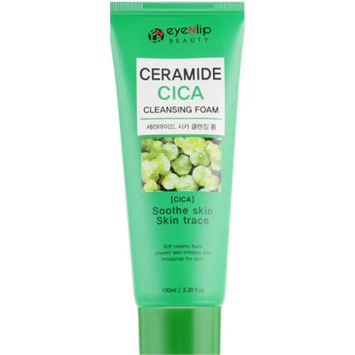 Пенка для умывания Eyenlip Ceramide Cica Cleansing Foam с керамидами и центеллой азиатской, 100 мл.
