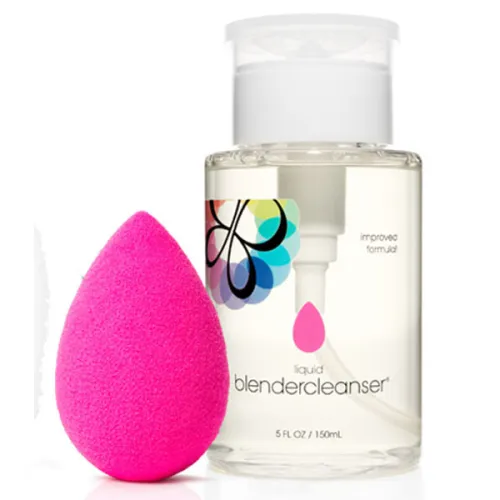 Розовый спонж и средство для очищения Beauty Blender Original Sponge and Cleanser, 90 мл.
