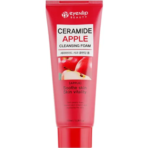 Пенка для умывания Eyenlip Ceramide Apple Cleansing Foam с керамидами и яблоком, 100 мл.