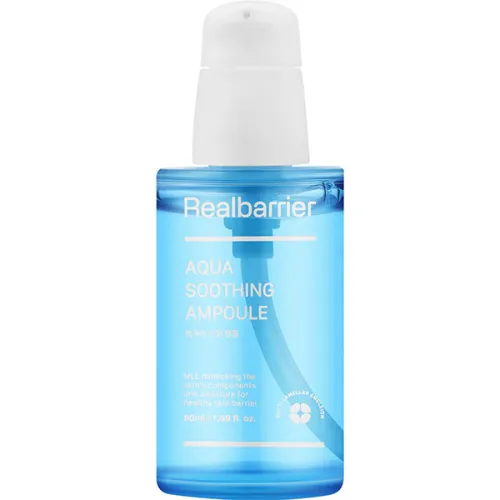 Ампульная успокаивающая сыворотка для лица Real Barrier Aqua Soothing Ampoule с гиалуроновой кислотой, 50 мл.