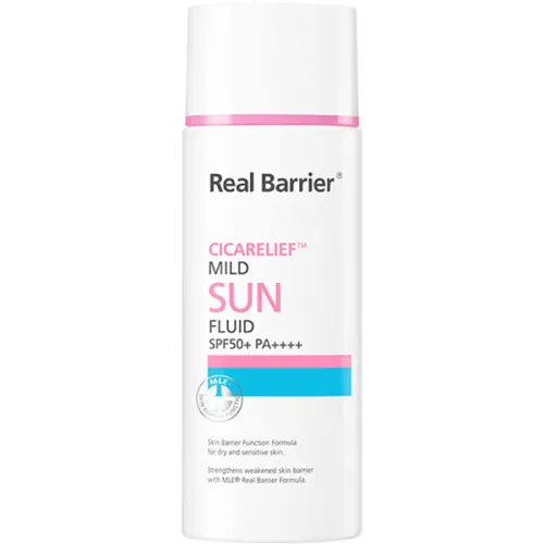 Сонцезахисний флюїд для обличчя Real Barrier Cicarelief Mild Sun Fluid SPF50+ PA++++, 55 мл.