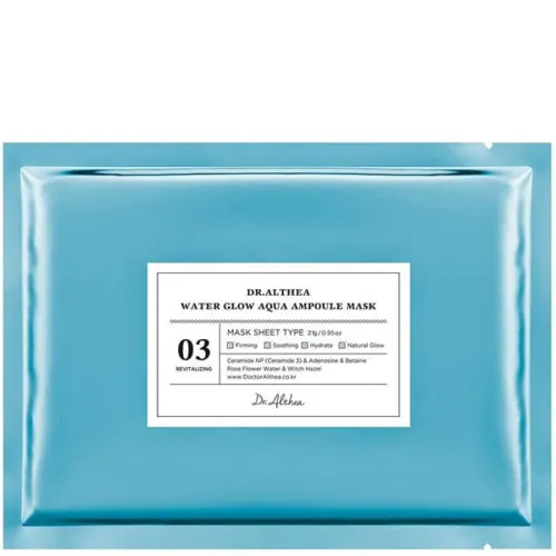 Тканевая маска для увлажнения и питания кожи лица Dr.Althea Water Glow Aqua Ampoule Mask с 17 аминокислотами, 27 г.
