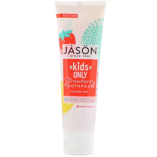 Зубна паста для дітей Jason Natural Kids Only Strawberry Toothpaste з полуничним смаком, 119 г.
