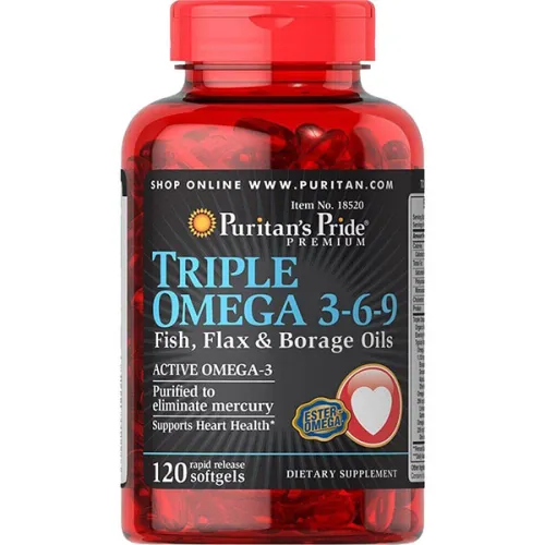 Омега 3-6-9 лен и масло чиа Puritan’s Pride Maximum Strength Triple Omega 3-6-9 Fish Flax & Chia Oils