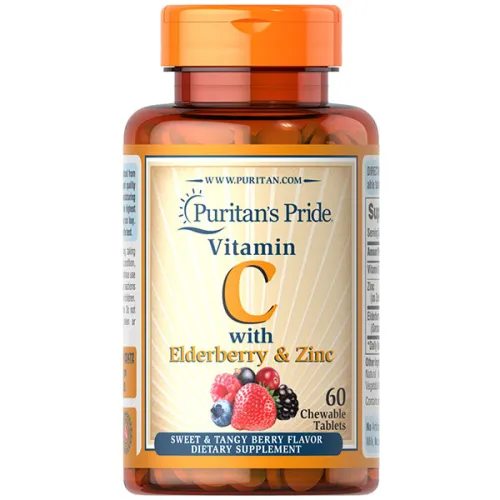 Витамин C Puritan’s Pride Vitamin C with Elderberry & Zinc с бузиной и цинком