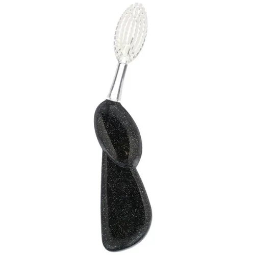 Зубная щетка для правши «черная Radius Big Brush Toothbrush Right Hand Black Sparkle с блестками»
