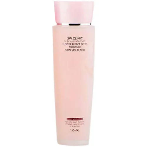 Экстра увлажняющий софтнер для лица 3W Clinic Flower Effect Extra Moisture Skin Softener с цветочными экстрактами, 150 мл.
