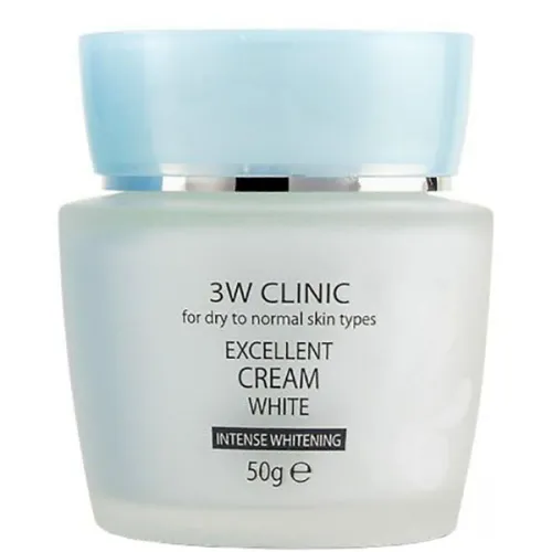Осветляющий крем для лица 3W Clinic Excellent White Cream с растительными экстрактами, 50 мл.