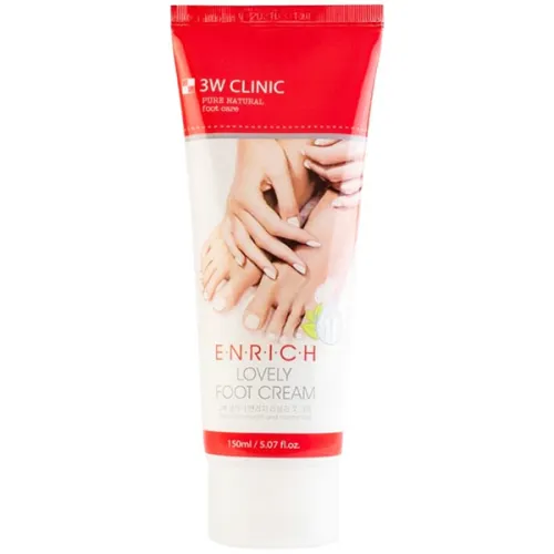 Відновлюючий крем для ніг 3W Clinic Enrich Lovely Foot Cream, 150 мл.