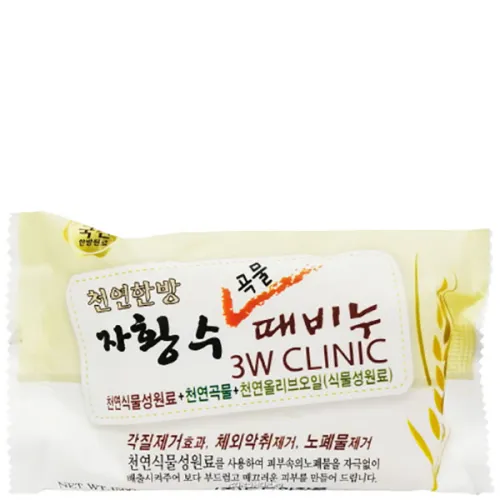 Очищающее мыло для лица и тела 3W Clinic Grain Dirt Soap с экстрактом злаков, 150 г.