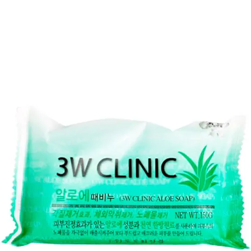 Очищающее мыло для лица и тела 3W Clinic Aloe Dirt Soap с экстрактом алоэ, 150 г.