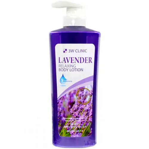 Розслабляючий лосьйон для тіла 3W Clinic Relaxing Lavender Body Lotion з екстрактом лаванди, 550 мл.