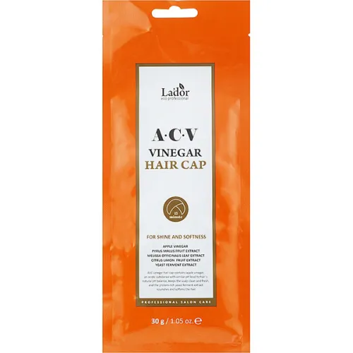 Маска-шапочка для волос La’dor ACV Vinegar Hair Cap с яблочным уксусом, 30 г.