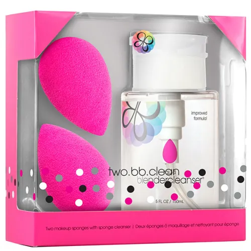 Набір Beauty Blender Two Original Blenders and Cleanser з 2-ма спонжами та засобом для очищення, 150 мл.