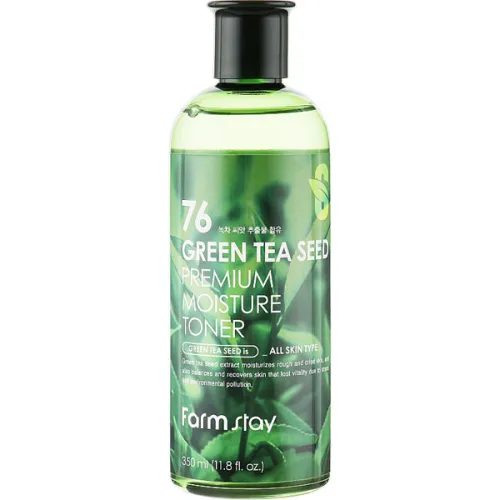 Увлажняющий тонер для лица FarmStay 76 Green Tea Seed Premium Moisture Toner с экстрактом семян зеленого чая, 350 мл.