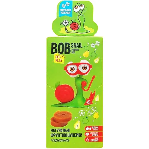 Натуральні цукерки Bob Snail Toy Apple & Pear з іграшкою «яблуко та груша», 20 г.