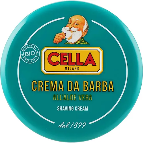 Мило для гоління Cella Milano Bio Shaving Soap Cream Aloe Vera з алоє вера, 150 мл.