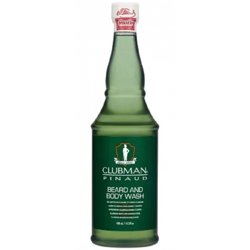 Шампунь гель для бороды и тела Clubman Pinaud Beard & Body Wash, 428 мл.