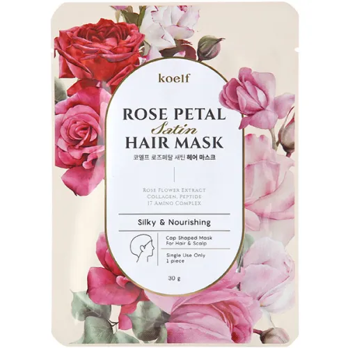 Живильна маска-шапочка для волосся Koelf Rose Petal Satin Hair Mask, 30 г.