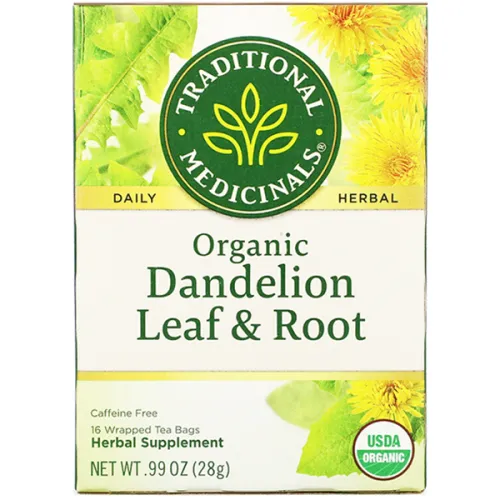 Травяной чай из листов одуванчика и корня Traditional Medicinals Organic Dandelion Leaf & Root, 16 шт. х 1.75 г.