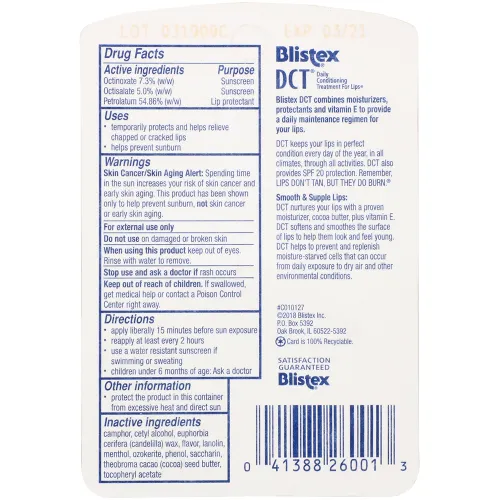 Бальзам для губ Blistex Daily Conditioning Treatment SPF20, 7.08 г. - вигляд 2