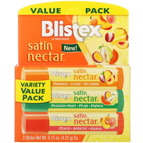 Набір бальзамів для губ Blistex Satin Nectar Lip Moisturizer, 3 шт. х 4.25 г.