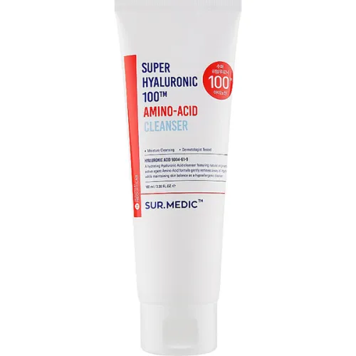 Пенка для умывания Neogen Sur.Medic Super Hyaluronic 100TM Amino Acid Cleanser с аминокислотами и гиалуроновой кислотой, 100