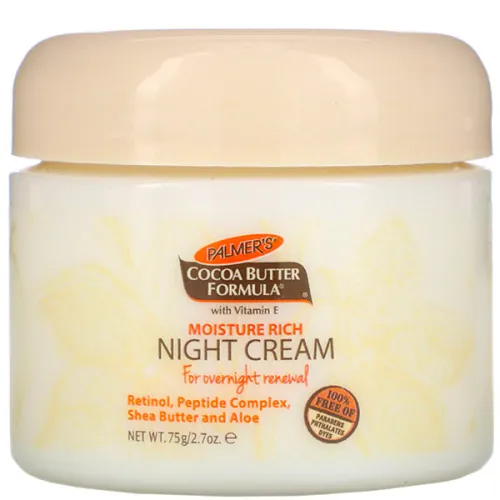 Ночной крем для лица Palmer’s Cocoa Butter Formula Moisture Rich Night Cream с маслом какао и витамином Е, 75 мл.