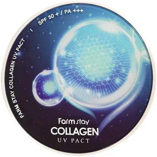 Сонцезахисна пудра для обличчя FarmStay Collagen UV Pact SPF50 + PA +++ з колагеном, 12 г. + 12 г.