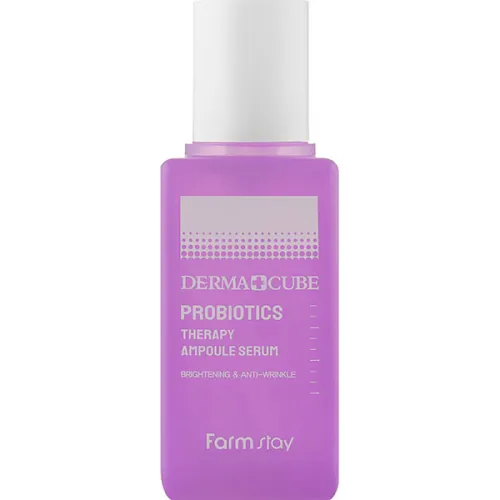 Зволожуюча ампульна сироватка для обличчя FarmStay Dermacube Probiotics Therapy Ampoule Serum з пробіотиками, 80 мл.