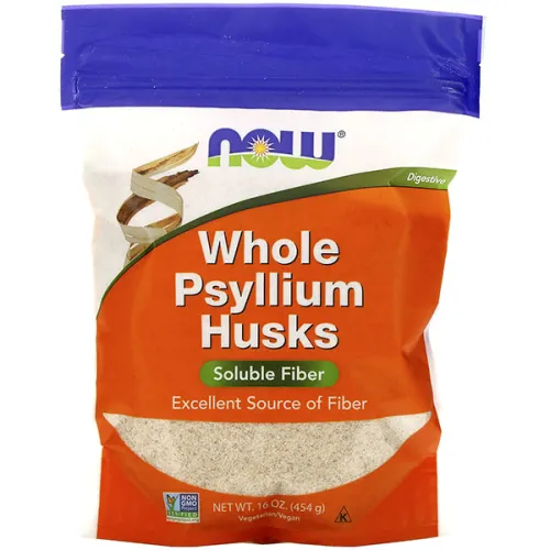 Цельная шелуха семян подорожника Now Foods Whole Psyllium Husks, 454 г.