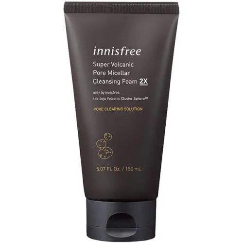 Пенка для умывания Innisfree Super Volcanic Pore Micellar Cleansing Foam 2X с вулканическим пепелом, 150 мл.
