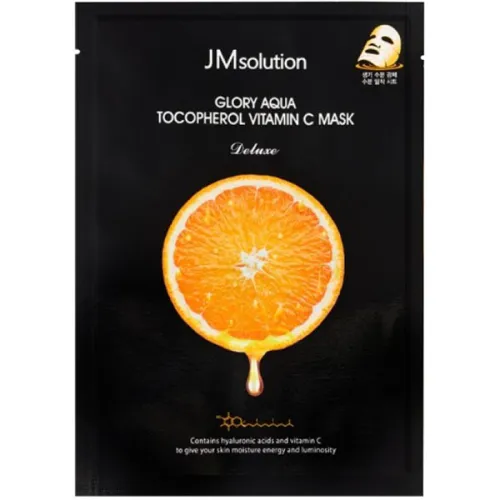 Тканевая маска для выравнивания тона лица JMsolution Glory Aqua Tocopherol Vitamin C Mask, 30 мл.