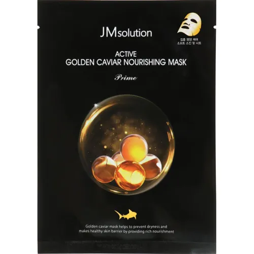 Тканевая маска для лица JMsolution Active Golden Caviar Nourishing Mask Prime с экстрактом золота и икры, 30 мл.