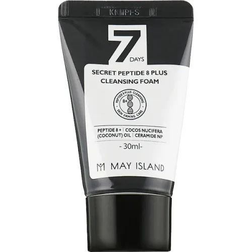 Пенка для умывания May Island 7 Days Secret Peptide 8+ Cleansing Foam с пептидами, 30 мл.