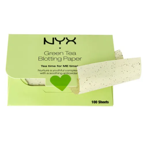 Матирующие салфетки для лица NYX Green Tea Blotting Paper с экстрактом зеленого чая