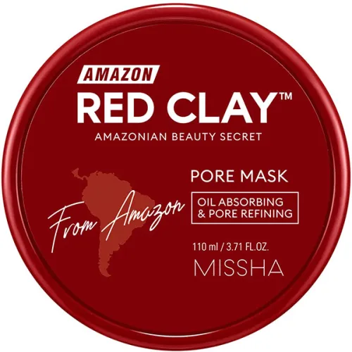 Очищающая маска для лица Missha Amazon Red Clay Pore Mask с красной глиной, 110 мл.