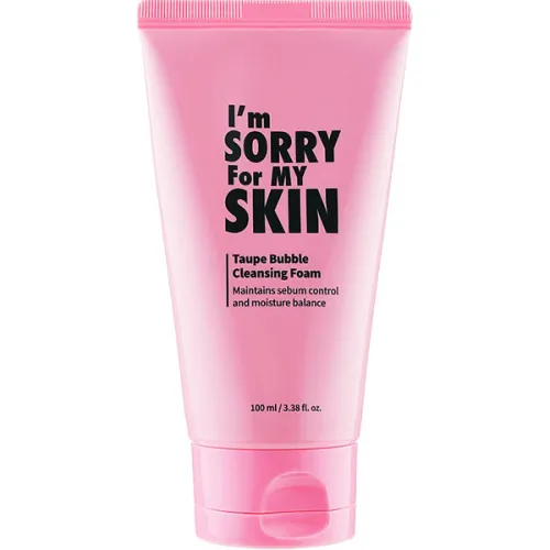 Пенка для умывания I’m Sorry For My Skin Taupe Bubble Cleansing Foam с угольным порошком, 100 мл.