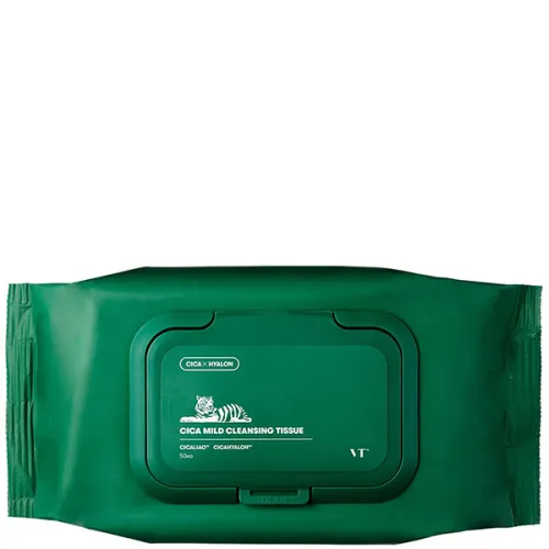 Серветки для зняття макіяжу VT Cosmetics Cica Mild Cleansing Tissue з екстрактом центели