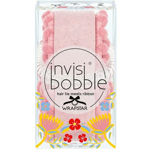 Резинка-стрічка для волосся «рожева» Invisibobble Wrapstar Flores & Bloom Ami & Co