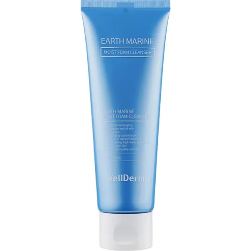 Пенка для умывания WellDerma Earth Marine Moist Foam Cleanser с морскими минералами, 120 г.