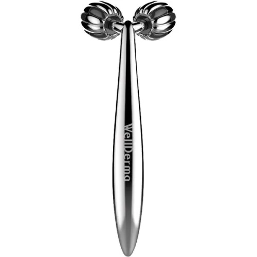 Массажный роллер для лица WellDerma Face Lifting Roller Dark Silver