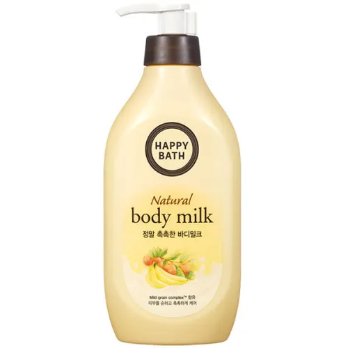 Зволожуюче молочко для тіла Happy Bath Real Moisture Body Milk з екстрактом яблука та банана, 450 мл.