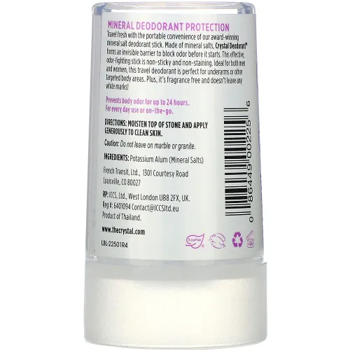 Мінеральний дезодорант-стік без запаху Crystal Body Deodorant Mineral Deodorant Stick Unscented, 120 г. - вигляд 2
